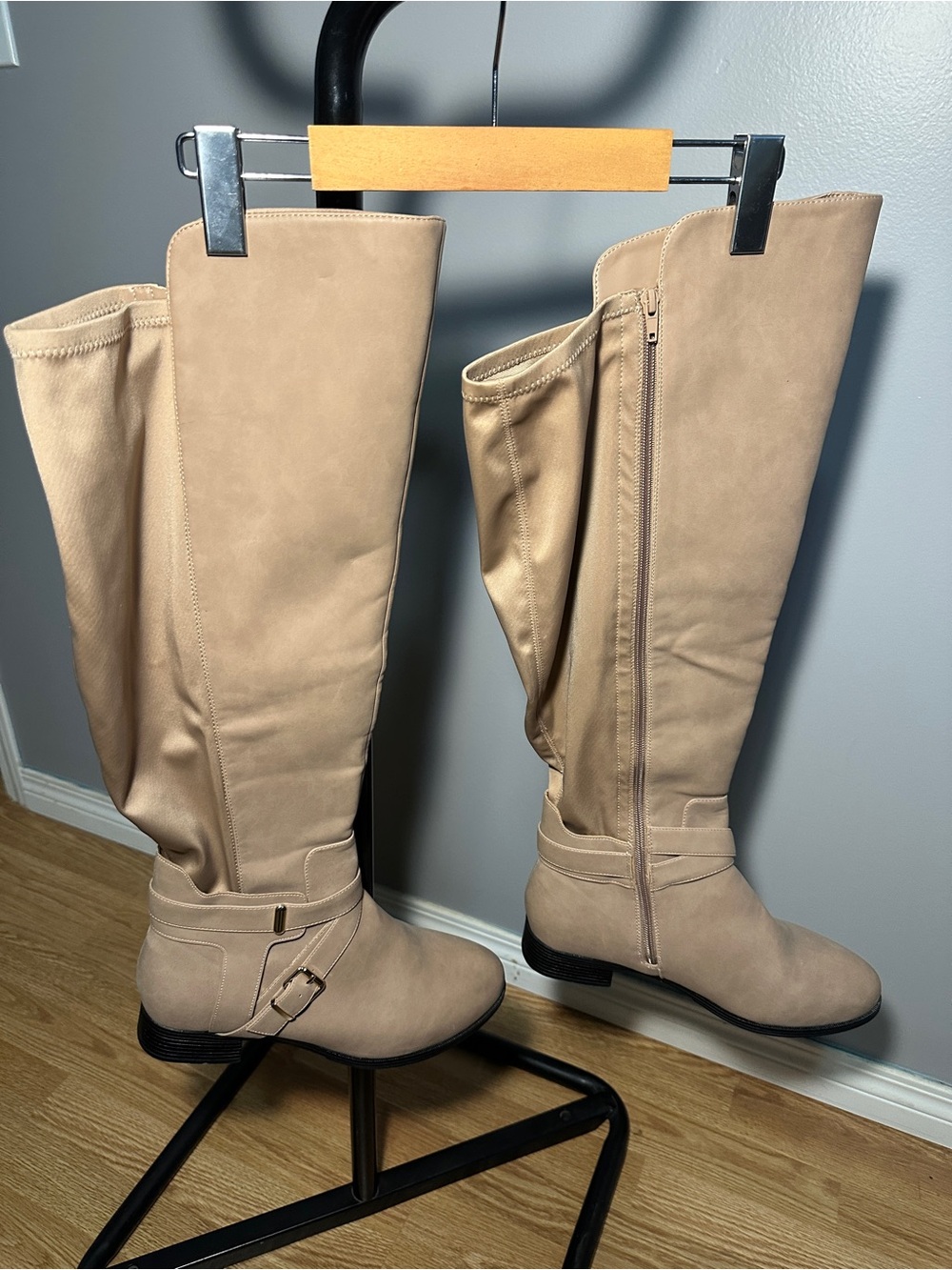 JustFab Ladies Over the Knee Faux Suede Boots